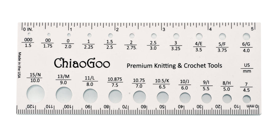 Chiaogoo 5" Needle & Swatch Gauge