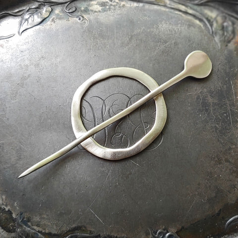 JUL Circle Mid-Century Modern Shawl Pin