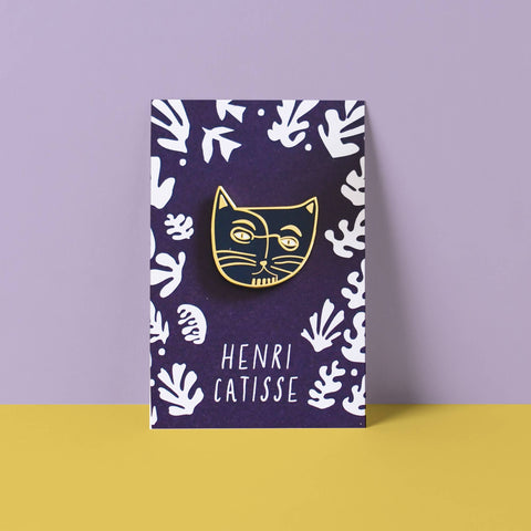 Henri Catisse Cat Artist Pin