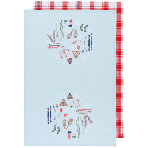Set of Two Alpine Adventure Tea Towels