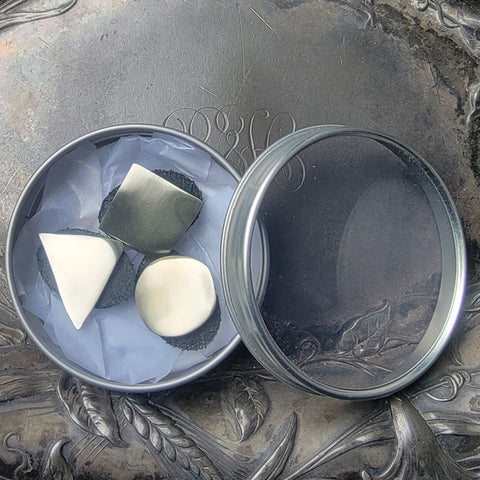 JUL Silver Tone Stud Buttons - Set of Three