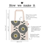Skinny laMinx Tote - Flower Fields Penny Black