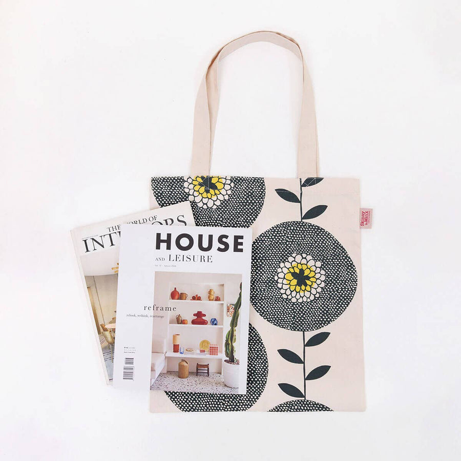 Skinny laMinx Tote - Flower Fields Penny Black