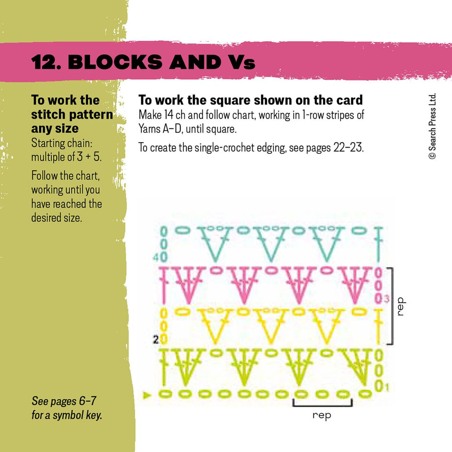 Granny Square Stitches Card Deck
