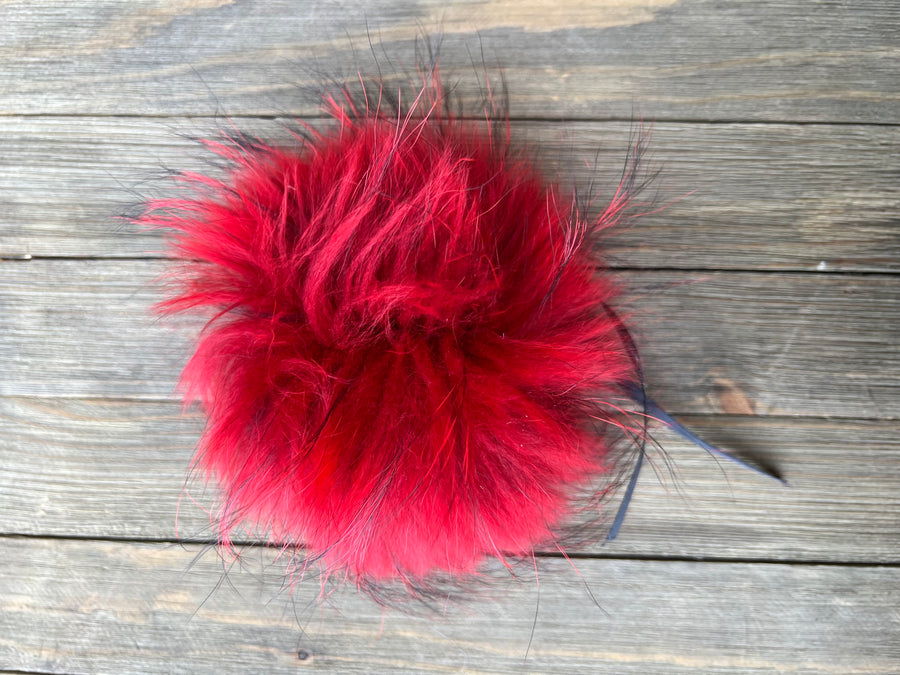 Perfect Pom Fur Pom Pom w/ Satin Tie