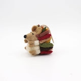 Wool Felt Hedgehog Ornament – Handmade in Nepal