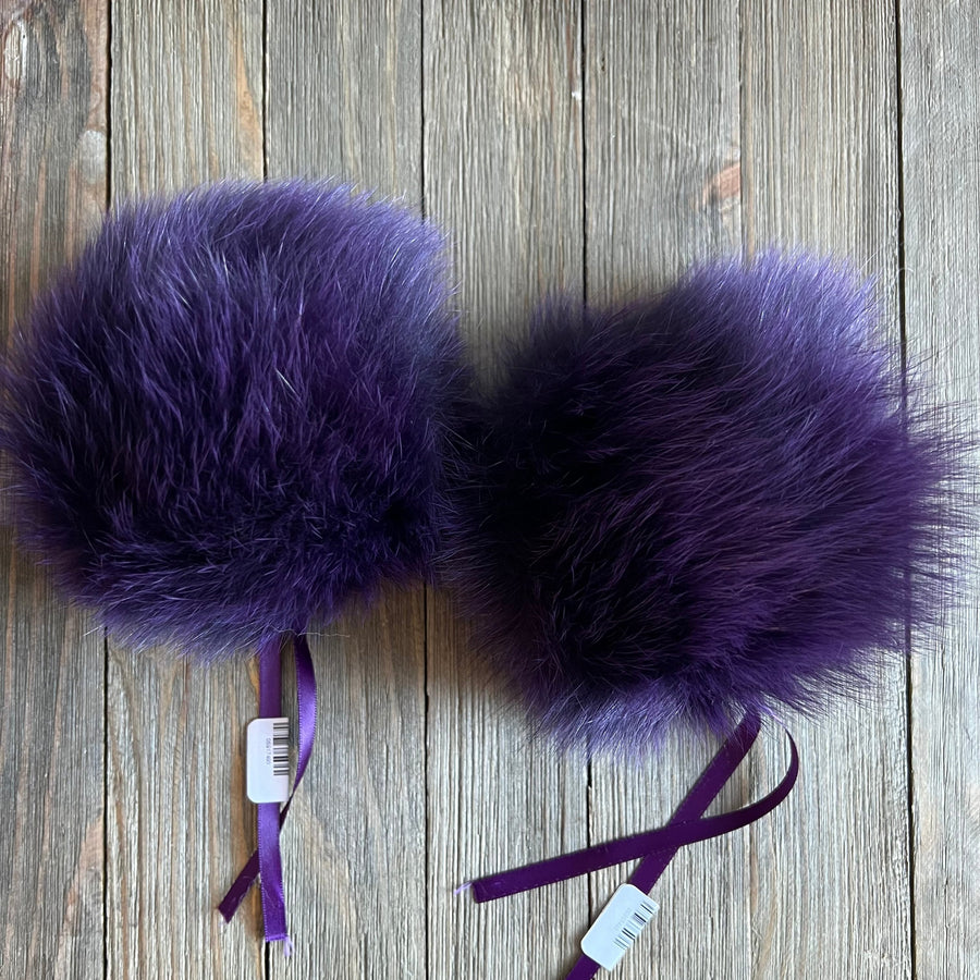 Schildkraut Fur Pom Pom w/ Satin Tie