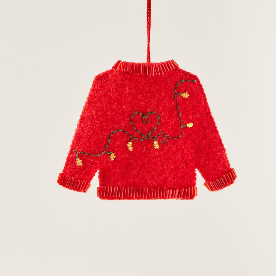 Christmas Lights Sweater Holiday Ornament