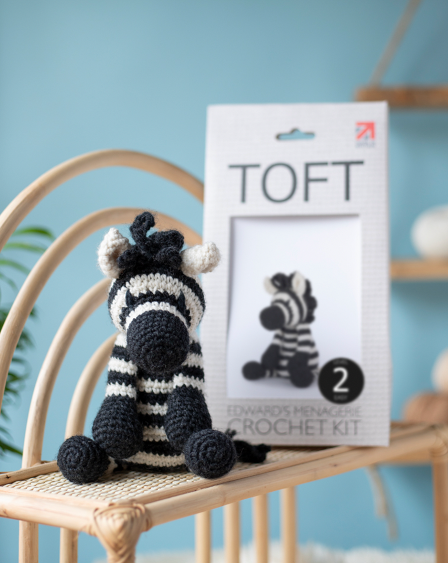 Toft Edward's Menagerie Crochet Kit - Alice the Zebra