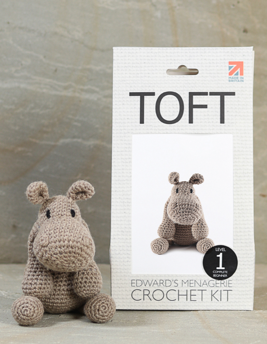 Toft Edward's Menagerie Crochet Kit - Georgina The Hippo