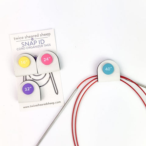 Snap ID Cord Organizer Tags - Standard Number Sizing