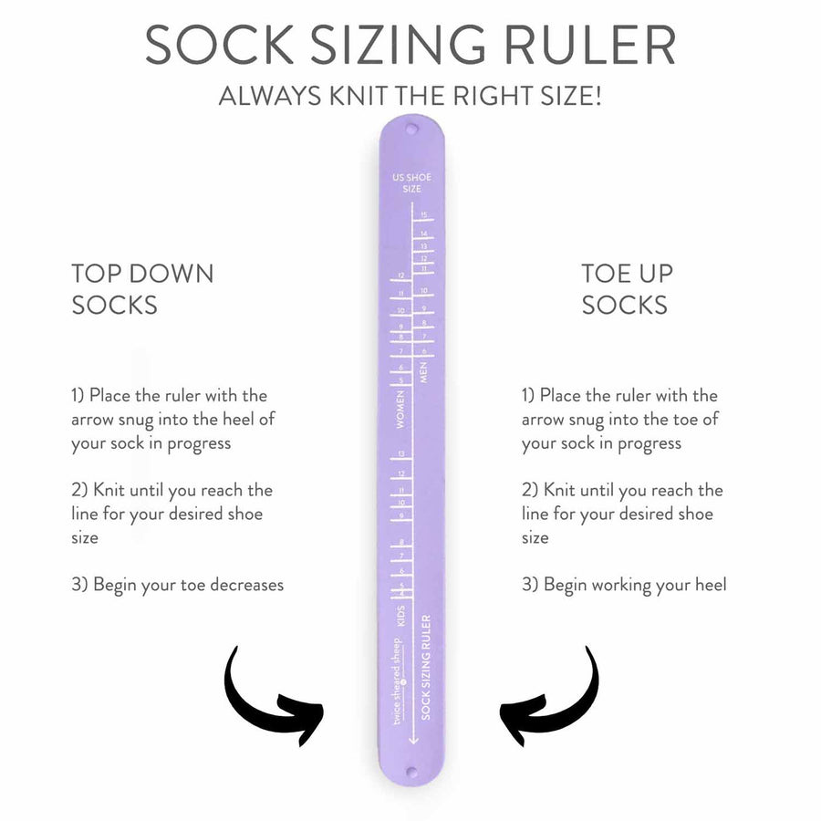Sock Sizing Ruler