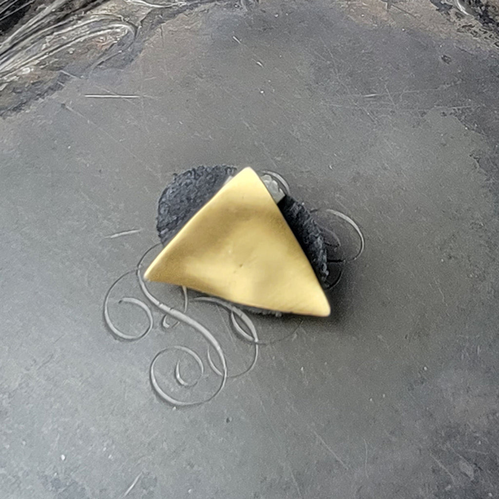 Stud Button Machine JUL Brass Midcentury Modern Triangle Stud Button – Maker+Stitch