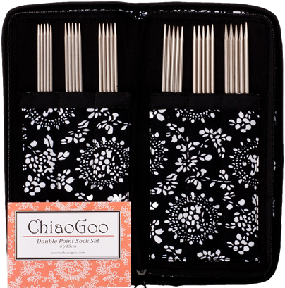 Chiaogoo Double Point Sock Set in Bamboo or Stainless Steel