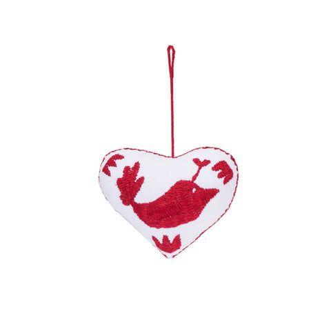 Otami Embroidered Heart Ornament
