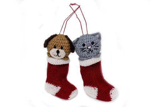 Kitten Crochet Holiday Ornaments