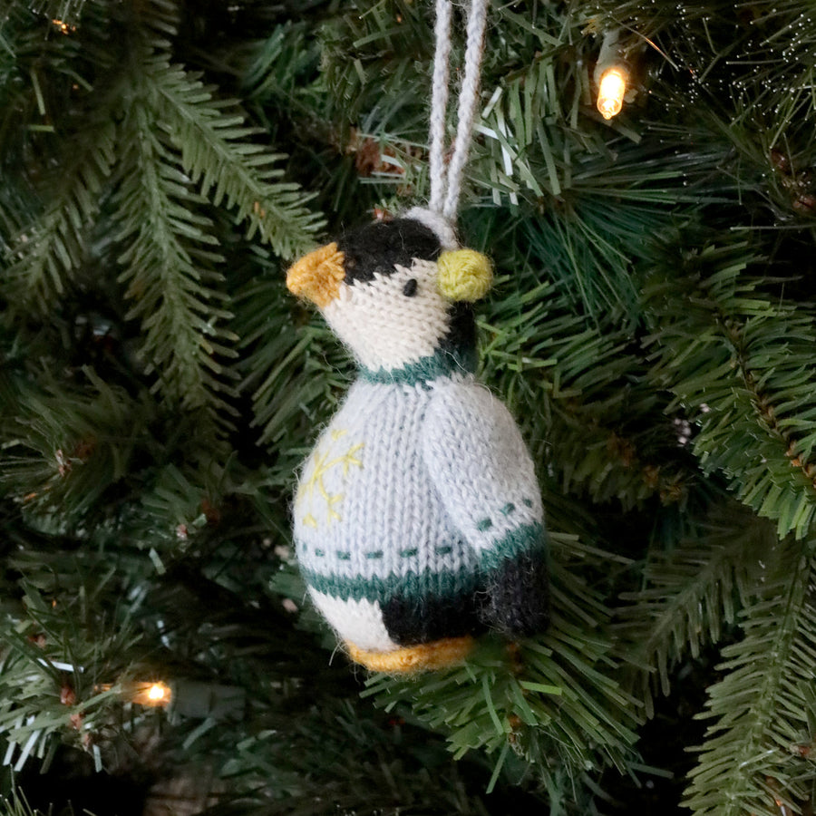 Penguin with Earmuffs Ornament