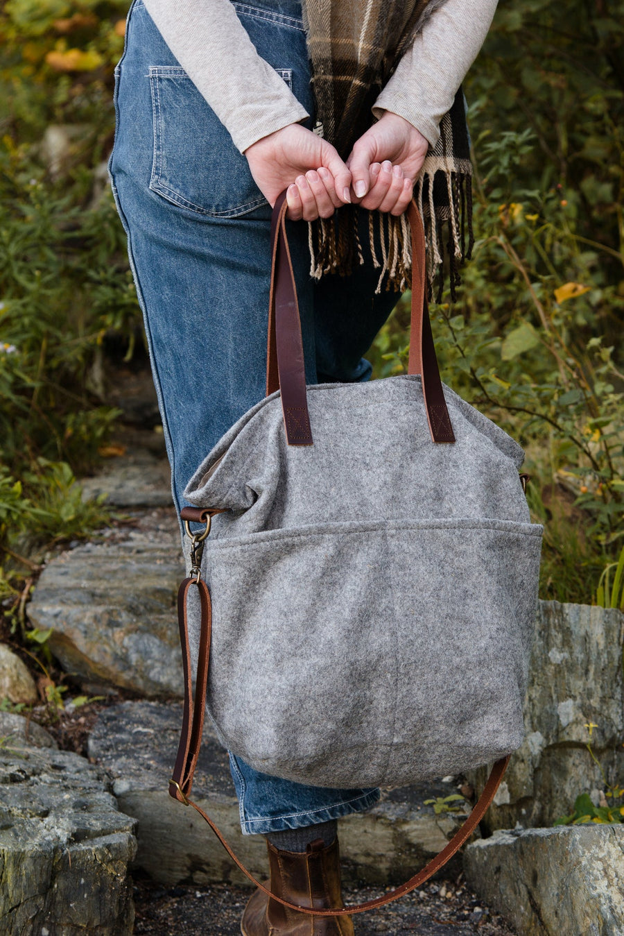 Twig & Horn Wool Crossbody Project Tote