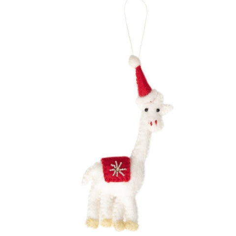 Felt Giraffe Holiday Ornament