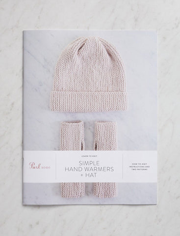 Simple Hand Warmers and Hat - How to Knit and Two Patterns